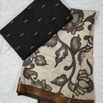Raw Silk Top with Kalamkari Chennuru Silk Dupatta (CDRT28)
