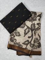 Raw Silk Top with Kalamkari Chennuru Silk Dupatta (CDRT28)