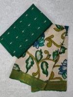 Raw Silk Top with Kalamkari Chennuru Silk Dupatta (CDRT29)