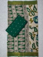 Raw Silk Top with Kalamkari Chennuru Silk Dupatta (CDRT29) - Image 2