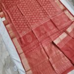 Maheswari Silk Saree with Block/Ajrak/Bagru Printed (MSS006)