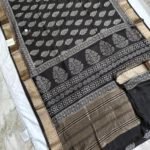Maheswari Silk Saree with Block/Ajrak/Bagru Printed (MSS010)
