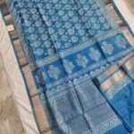 Maheswari Silk Saree with Block/Ajrak/Bagru Printed (MSS017)
