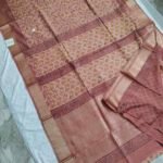 Maheswari Silk Saree with Block/Ajrak/Bagru Printed (MSS025)