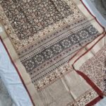 Maheswari Silk Saree with Block/Ajrak/Bagru Printed (MSS040)