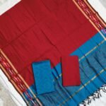Ikkat Sico Dress Material with Pochampally Border Dupatta (ISPB09)
