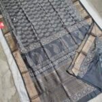 Maheswari Silk Saree with Block/Ajrak/Bagru Printed (MSS044)