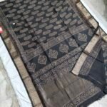 Maheswari Silk Saree with Block/Ajrak/Bagru Printed (MSS056)