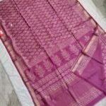 Maheswari Silk Saree with Block/Ajrak/Bagru Printed (MSS065)
