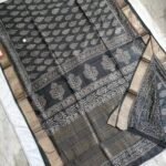Maheswari Silk Saree with Block/Ajrak/Bagru Printed (MSS068)