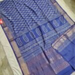 Maheswari Silk Saree with Block/Ajrak/Bagru Printed (MSS070)