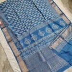 Maheswari Silk Saree with Block/Ajrak/Bagru Printed (MSS072)