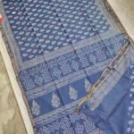 Maheswari Silk Saree with Block/Ajrak/Bagru Printed (MSS078)