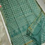Maheswari Silk Saree with Block/Ajrak/Bagru Printed (MSS088)