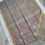 Tissue Lenin Handwoven Jamdani Saree with Lotus Buty (TLJL16)