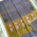 Tissue Lenin Handwoven Jamdani Saree with Paithani Pallu (TLPJ20)