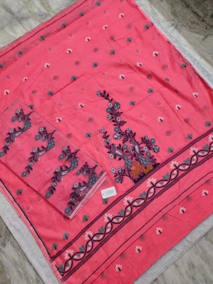 Khadi Silk Jamdani Dress Material 2Pcs Set (KJDM04)