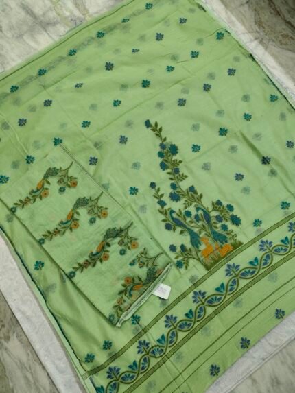Khadi Silk Jamdani Dress Material 2Pcs Set (KJDM05)
