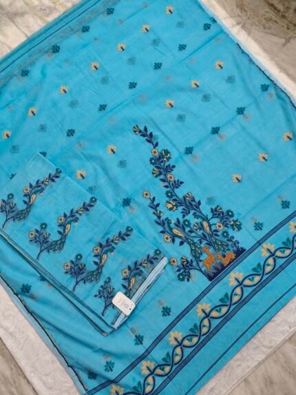 Khadi Silk Jamdani Dress Material 2Pcs Set (KJDM06)