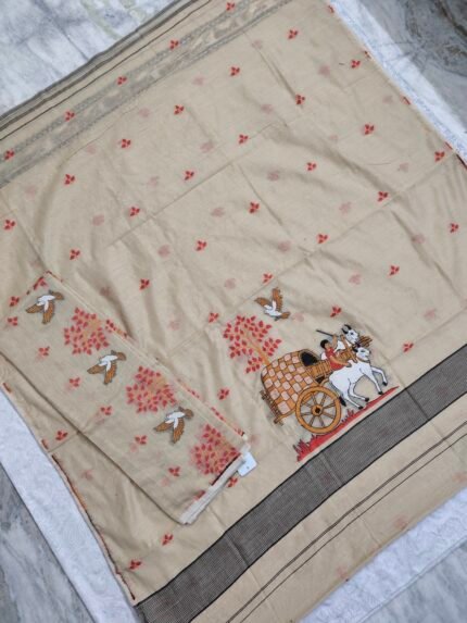Khadi Silk Jamdani Dress Material 2Pcs Set (KJDM09)