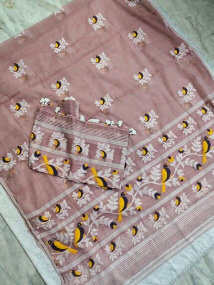 Khadi Silk Jamdani Dress Material 2Pcs Set (KJDM25)