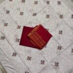 Cotton Block Print with Chiffon Dupatta Dress Material Set (SCDM50)