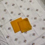 Cotton Block Print with Chiffon Dupatta Dress Material Set (SCDM54)
