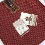 Ajrakh Cotton Dress Material with Kota Duptta Set (ACDM31)