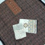 Ajrakh Cotton Dress Material with Kota Duptta Set (ACDM33)
