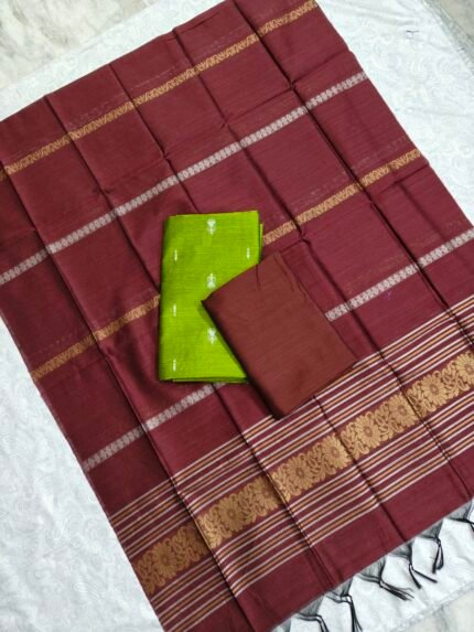 Raw Silk Dress Material 3Pcs Set (RSDM08)