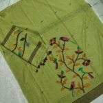 Mul Chanderi Jamdani Dress Material Set (CCJDM53)