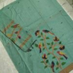 Mul Chanderi Jamdani Dress Material Set (CCJDM54)