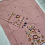 Mul Chanderi Jamdani Dress Material Set (CCJDM60)
