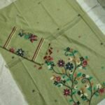 Mul Chanderi Jamdani Dress Material Set (CCJDM62)