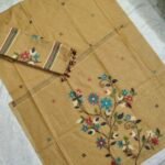 Mul Chanderi Jamdani Dress Material Set (CCJDM64)