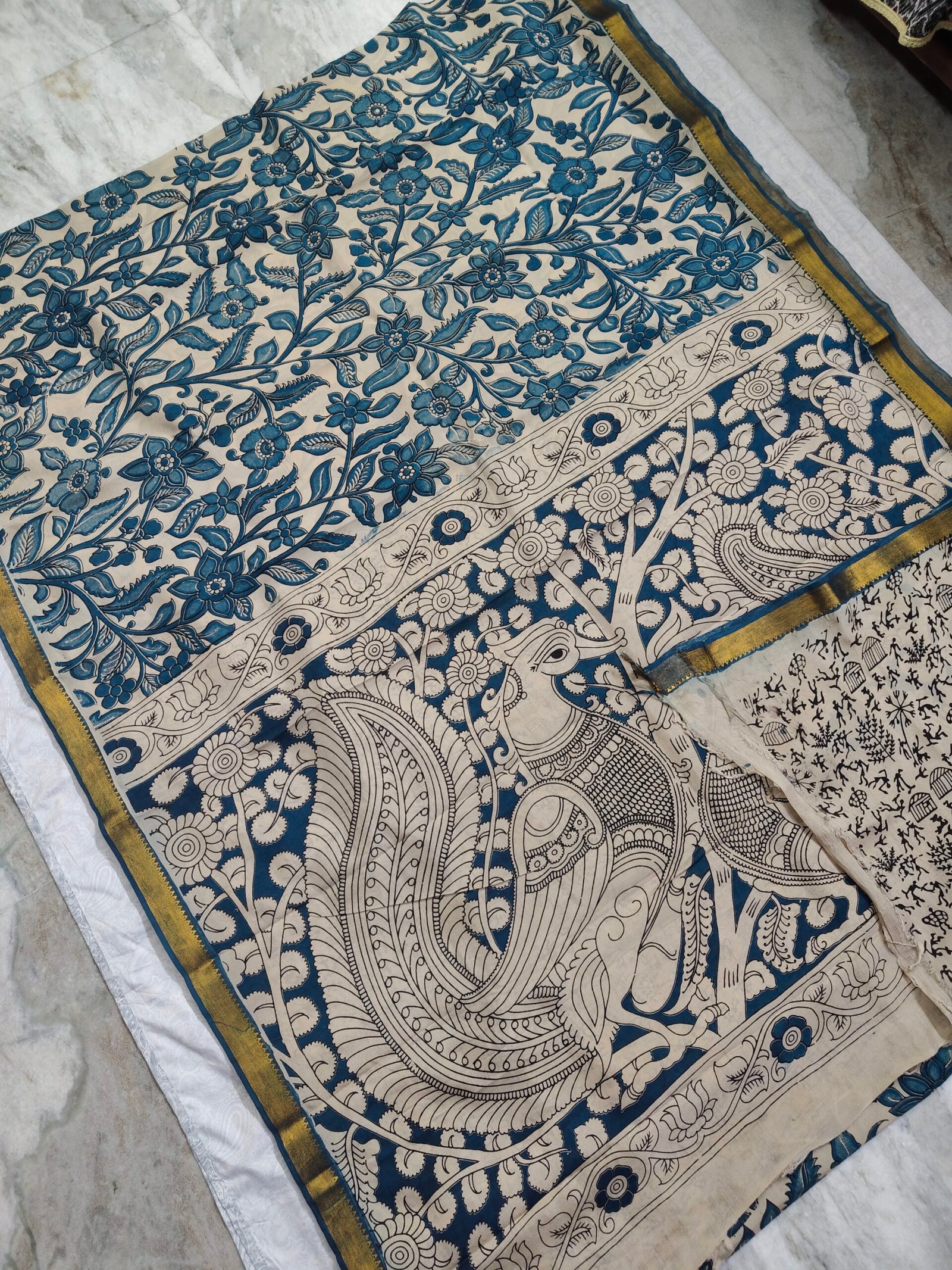 oplus_34 Kalamkari Chennuru Silk Saree (KCSS03) - Image 1