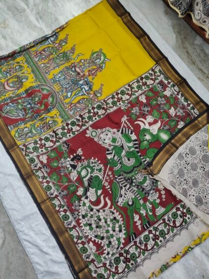Kalamkari Chennuru Silk Saree (KCSS07)