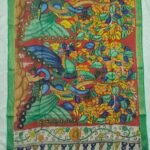 Pen Kalamkari Chennuru Silk Dupatta (PKCS14)
