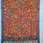 Pen Kalamkari Chennuru Silk Dupatta (PKCS22)