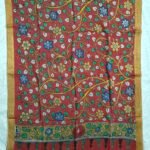 Pen Kalamkari Chennuru Silk Dupatta (PKCS23)