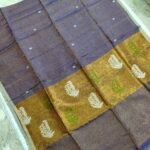 Tissue Lenin Handwoven Jamdani Saree with Paithani Pallu (TLPJ42)